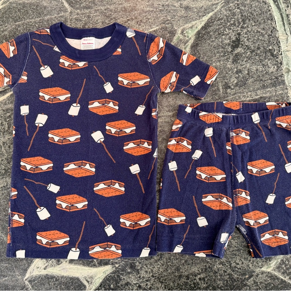 Hanna Andersson Kids 6/7 S'mores Pajama Set